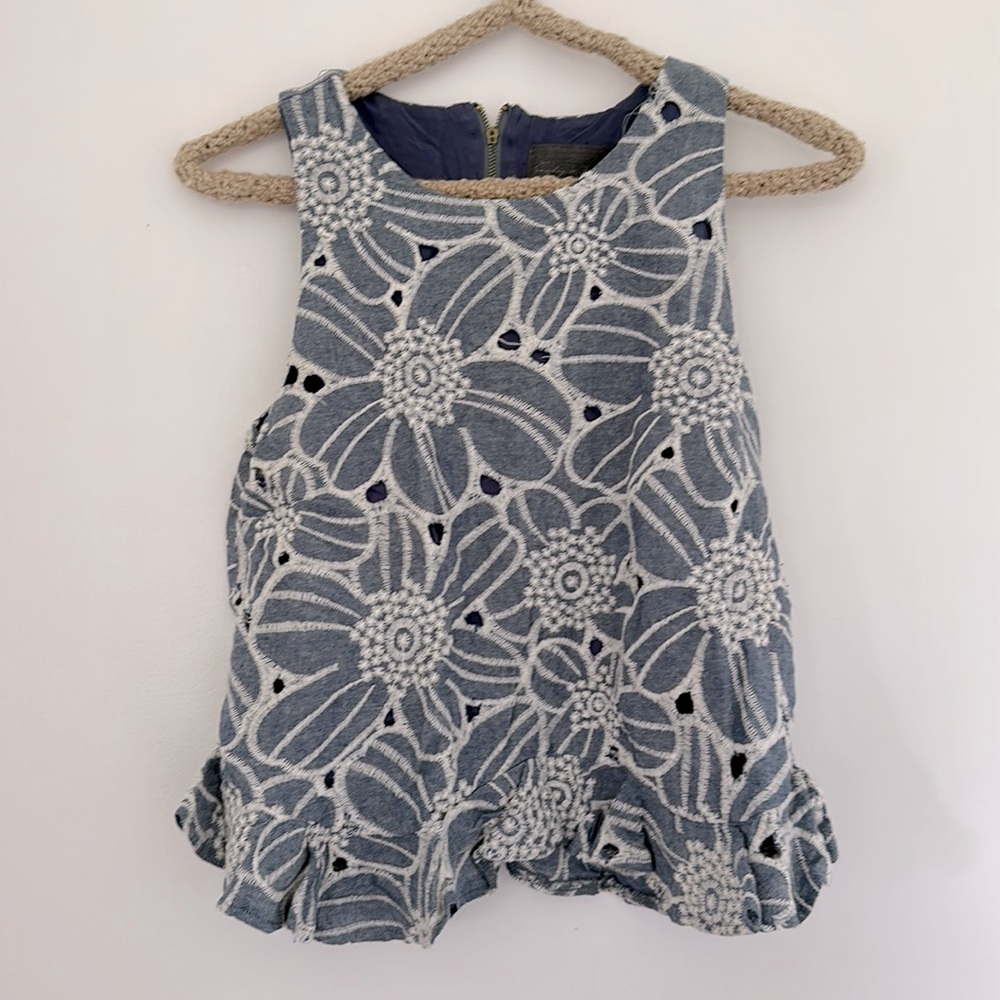 Anthropologie Sunday in Brooklyn blue denim sleeveless blouse XS